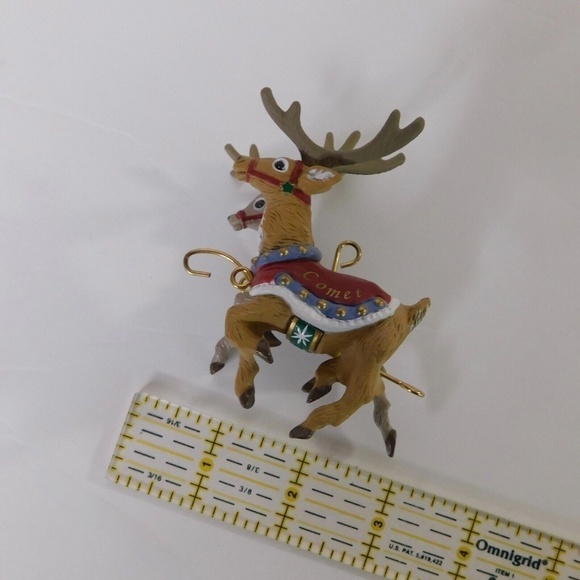Vintage HALLMARK Keepsake Ornament Comet & Cupid Santa Reindeer Series #3 - Picture 10 of 16